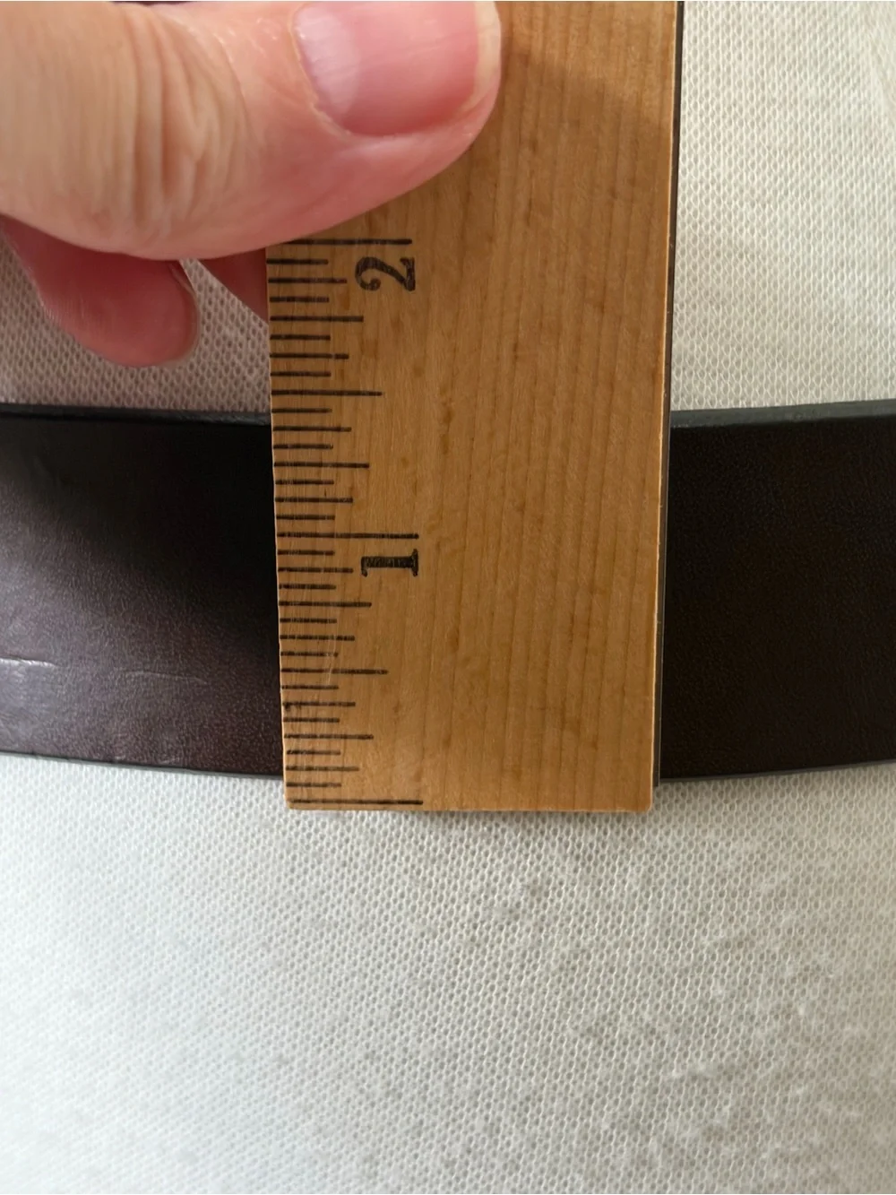 Banana Republic Men's Brown Leather Belt with Silver Buckle 34